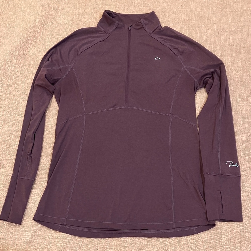 Merino blend base layer wm’s med Long Sleeve Quarter-Zip Top - Purple